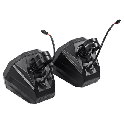 Pair 6.5" UTV Tower Speaker Pods with Rockville Handlebar Speakers