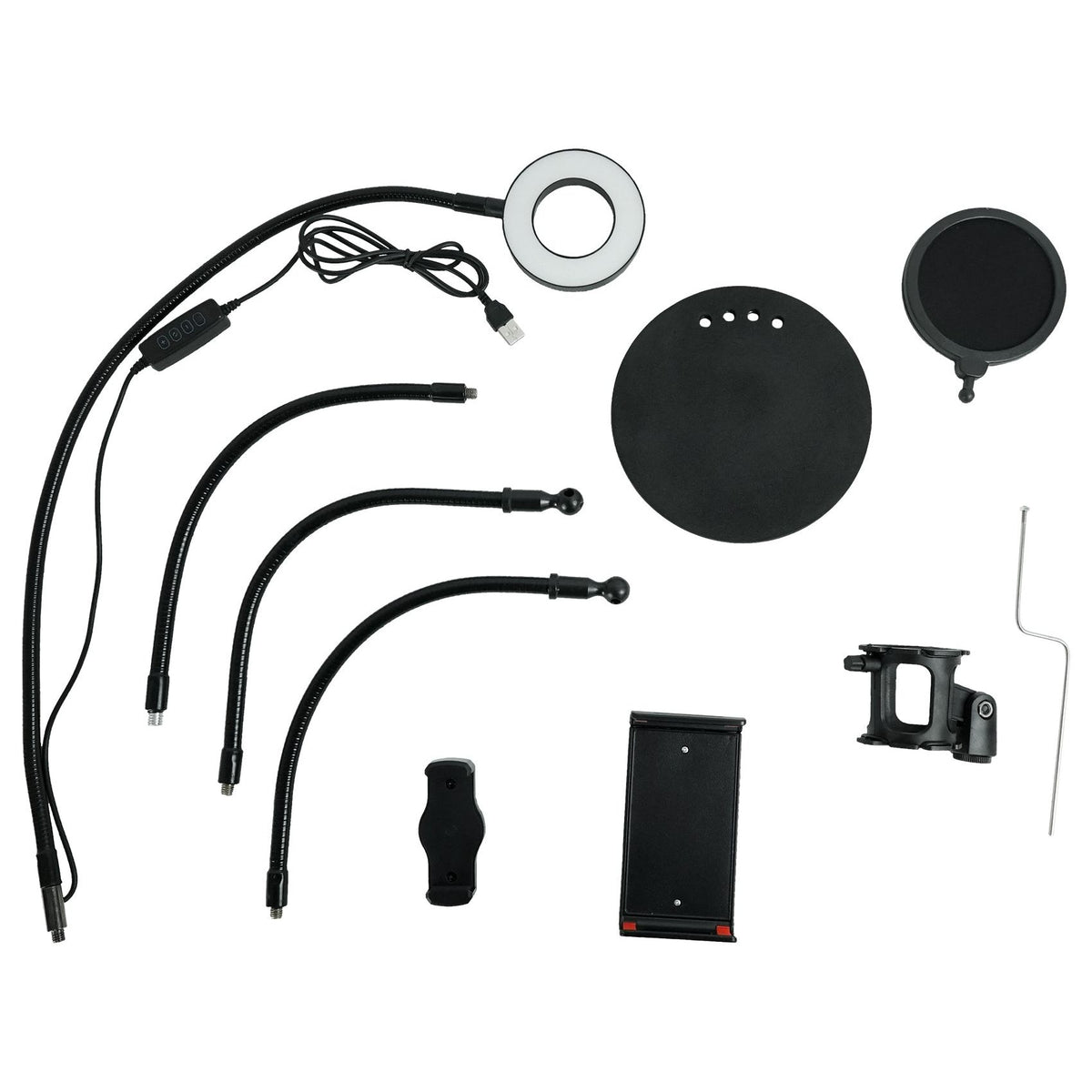 Conference Room/Work From Home Desk Light w/Mic + Phone + Tablet Stand