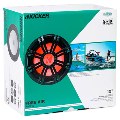 45KMF102 10" Free Air Marine Subwoofer with Hifonics Amp & White Grille