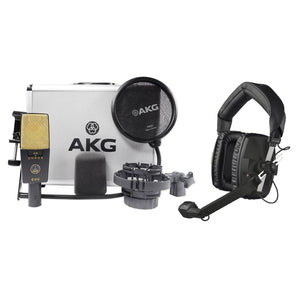 AKG C414 XLII Recording Microphone Mic+Beyerdynamic DT 109 Black 50 ohm Headset