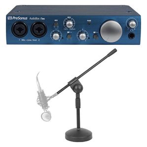 Presonus Audiobox iTwo 2X2 USB iPad/PC/Mac Recording Interface+Desktop Mic Stand