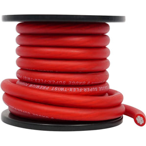 Rockville R0G20RED 0 Gauge 20 Foot Spool Red Car Amp Power+Ground Wire Cable