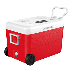 Technical Pro Rechargeable Cooler w/ Wheels+USB+Bluetooth+2) Speakers+Power Bank