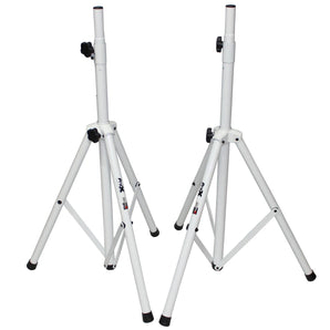 ProX T-SS28P Set of 2 White Cloud Series Speaker Tripod Stands with 4-7ft Height