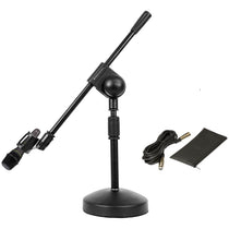 EM-89D Studio Recording Dynamic Mic+Mic Cable+Desk Stand w/Boom
