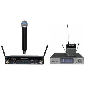 Audio Technica ATW-3211EE1 Wireless Receiver+Body-Pack+Samson Wireless Mic
