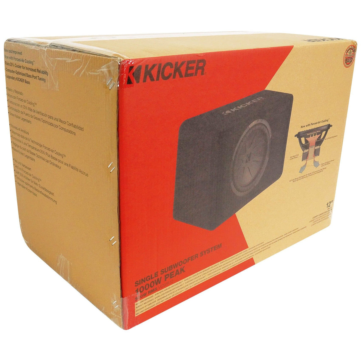 48VCWR122 12" Subwoofer + Amplifier + Wire Kit Bundle