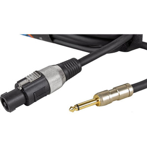 (4) Technical Pro CQS-1225 25' Ft 12 Gauge 1/4'' to Speakon Pro Speaker Cables