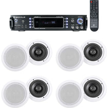 RPA60BT 8-Pack + HC655-16 White Ceiling Speakers Bundle 4 COMM