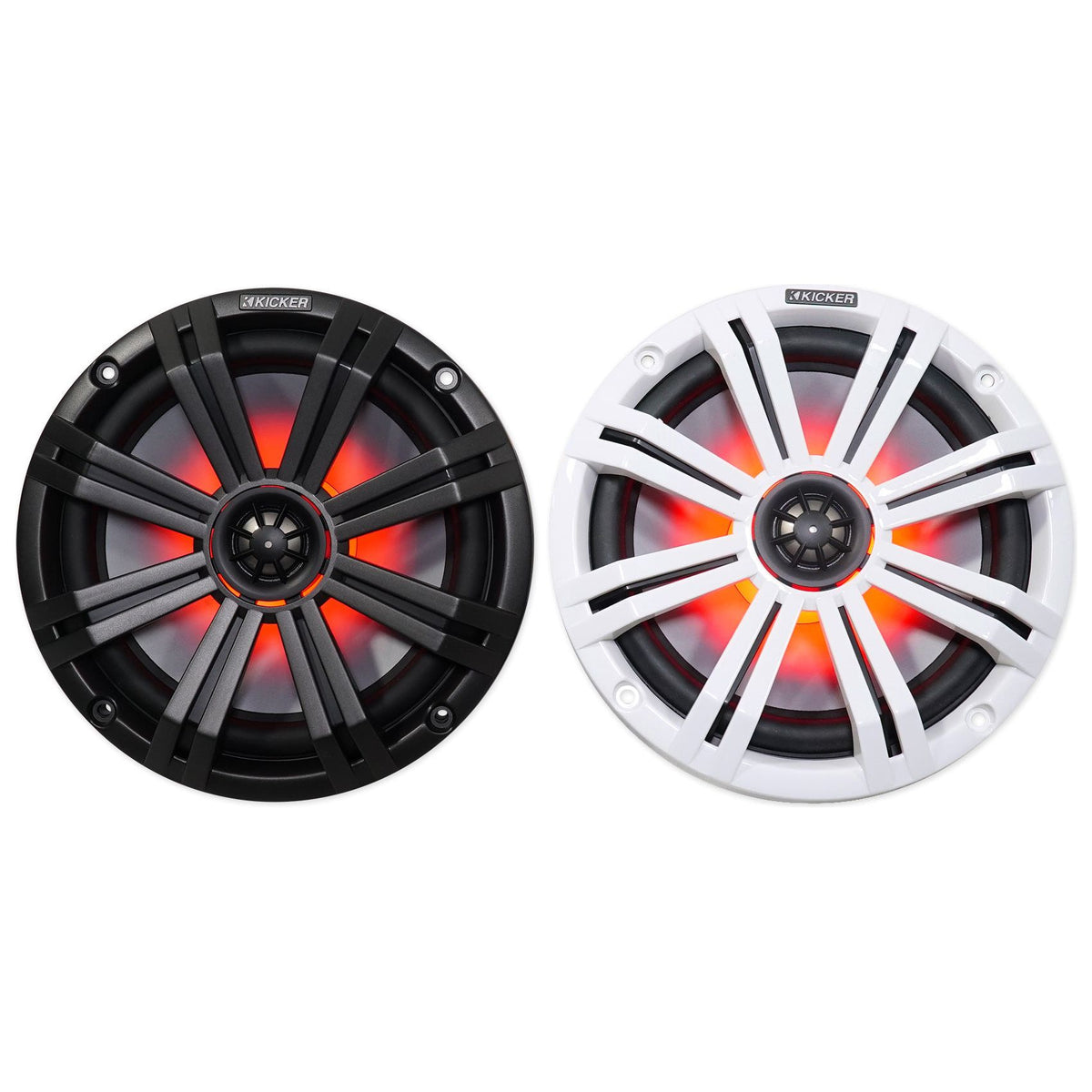 KM8 8" 600W Marine LED Speakers with Bluetooth Handlebar Speakers
