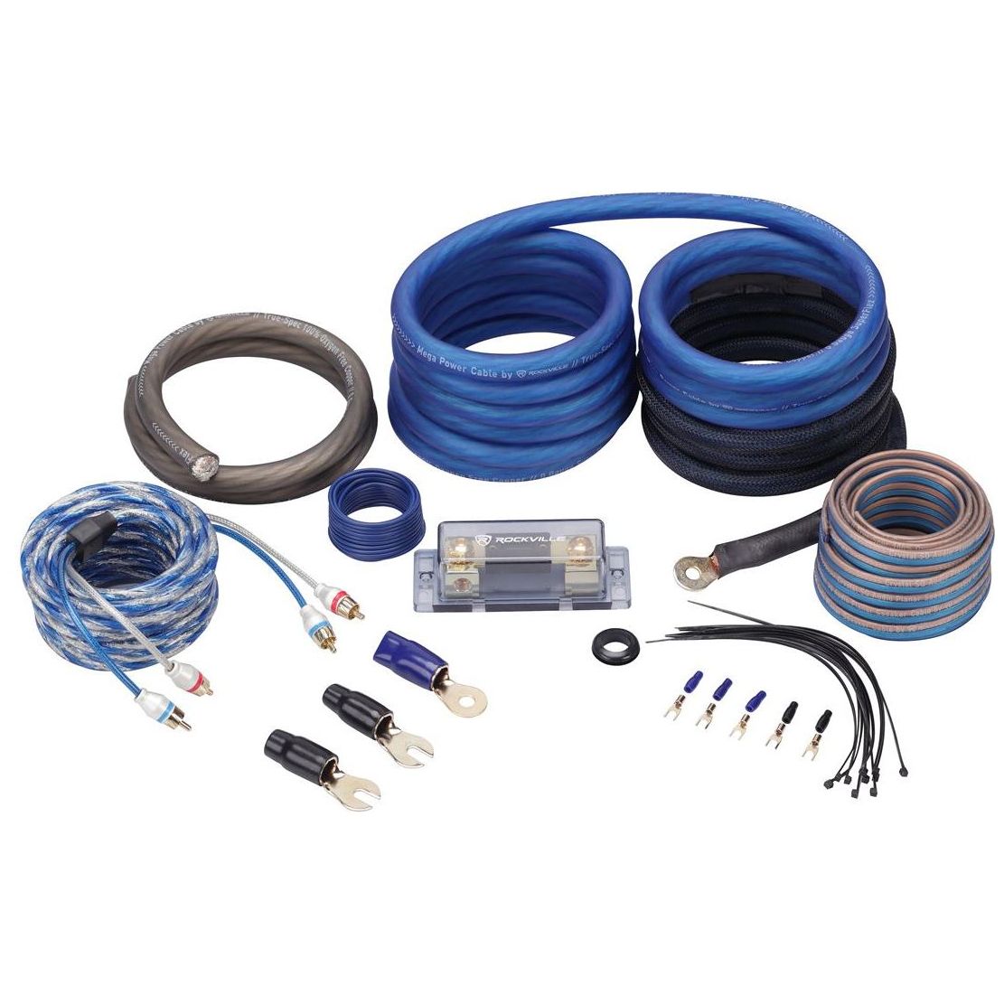 Rockville W15K6D2 V2 2-Pack + dB16 Amp + RWK0CU Copper Kit Bundle