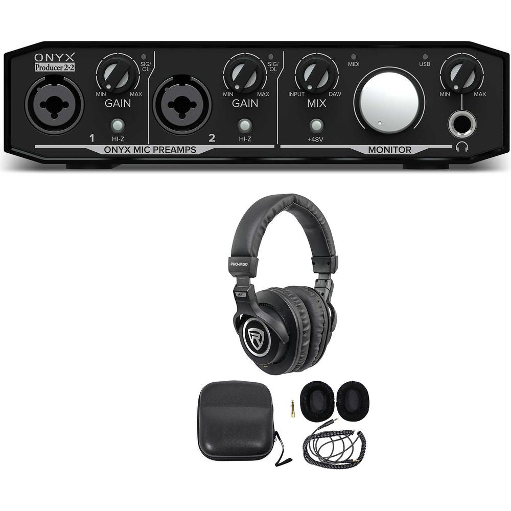 Onyx Producer 2.2 2x2 USB MIDI Recording Studio Interface with Headphones