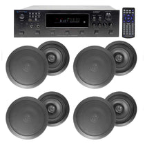 H12X500UBT 6-Zone Receiver & 4x HC85 Black 8" Speaker Bundle