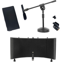 PRO37 Diaphragm Condenser Microphone PRO 37+Mic Stand+Iso Shield