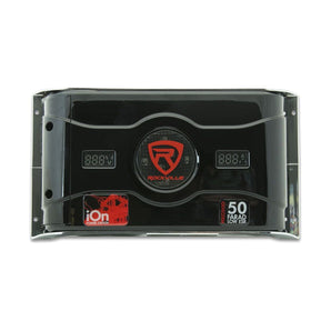Rockville RXC50D v2 50 Farad 24V Car Audio Capacitor with Voltage+Amperage Meter