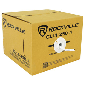 Rockville CL14-250-4 CL2 Rated 14 AWG 250' 4 Conductor Speaker Wire In Ceiling
