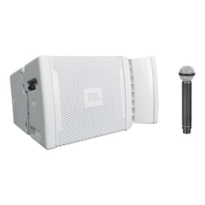 JBL VRX928LA-WH 8" 400 Watt 2-Way Passive Line-Array Speaker+Beyerdynamic Mic