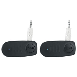 Rockville BT-LINK Pair of Aux to Bluetooth Adapters To Link 2 Speakers Together