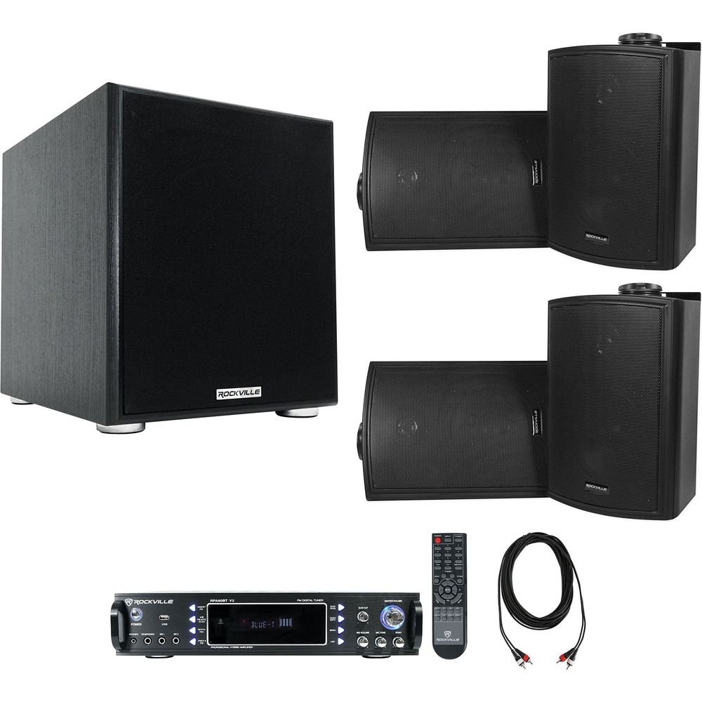HP5S-8 Black 4-Pack + Rock Shaker 10 Sub Bundle